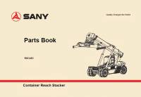 spare parts catalog Sany Container Reach Stacker RSC45C Parts Book PDF