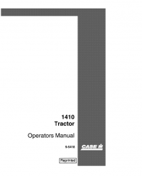 repair manual Case tractor 1410 PDF Operator’s Manual