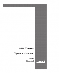 repair manual Case Tractor 1570 series PDF Operator’s Manual