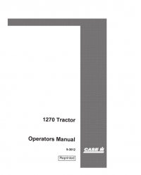 repair manual Case 1270 Tractor PDF St of Operator’s Manuals