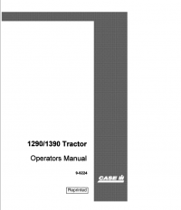 repair manual Case 1290/1390 Tractors PDF Operator’s Manual