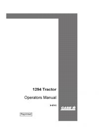 repair manual Case 1294 Tractor PDF Operator’s Manual