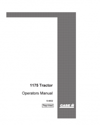 repair manual Case 1175 Tractor PDF Operators Manual