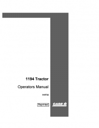 repair manual Case 1194 Tractor PDF Operator’s Manual