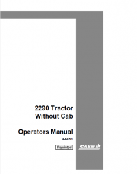 repair manual Case 2290 Tractor PDF Operator Manuals