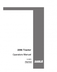 Case 1896 & 2096 Tractor Service Manual – 1980 Pages, OEM Spec – NEW W/ Binder