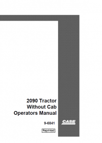 repair manual Case 2090 Tractor Operator’s Manuals PDF