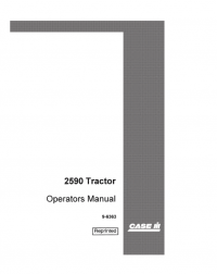repair manual Case 2590 Tractor PDF Operator’s manual