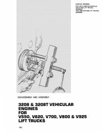 repair manual Cat Vehicular Engines 3208, 3208T for Lift Trucks V550, V620, V700, V800, V925 Disassembly Assembly