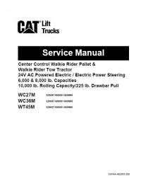 repair manual Cat Lift Trucks WC27M, WC36M, WT45M Service Manual PDF