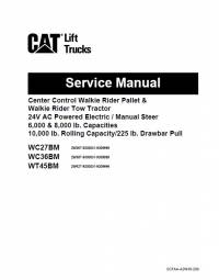 repair manual Cat Lift Trucks WC27BM, WC36BM, WT45BM Service Manual PDF