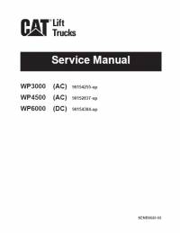 repair manual Cat Lift Trucks WP3000, WP4500, WP6000 Service Manual PDF