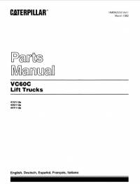 spare parts catalog Cat Lift Trucks VC60C Parts Manual PDF
