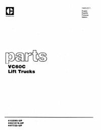 spare parts catalog Cat Lift Trucks VC60C Parts Book HMBN2571 PDF