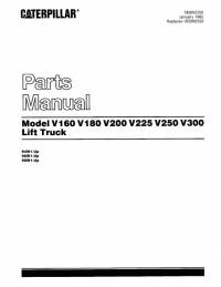 spare parts catalog Cat Lift Trucks V160, V180, V200, V225, V250, V300 Parts Manual PDF