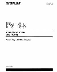 spare parts catalog Cat Lift Trucks V110, V130, V150 Parts Book PDF