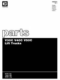spare parts catalog Cat Lift Trucks V30C, V40C, V50C HMBN2561 Parts Manual PDF