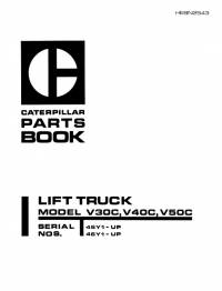 spare parts catalog Cat Lift Trucks V30C, V40C, V50C Parts Book PDF
