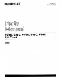 spare parts catalog Cat Lift Trucks V30C, V35C, V40C, V45C, V50C Parts Manual PDF
