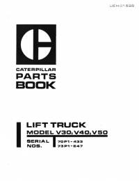 spare parts catalog Cat Lift Trucks V30, V40, V50 Parts Book UEH0159S PDF