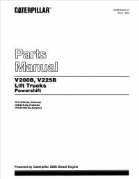 spare parts catalog Cat Lift Trucks V200B, V225B Powershift Parts Manual PDF