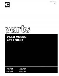 spare parts catalog Cat Lift Trucks V55C, VC60C Parts Book SEBN2556-01 PDF
