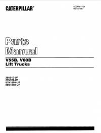 spare parts catalog Cat Lift Trucks V55B, V60B Parts Manual SEBN2515-01 PDF