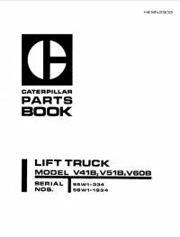 spare parts catalog Cat Lift Trucks V41B, V51B, V60B Parts Book PDF