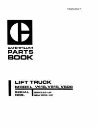 spare parts catalog Cat Lift Trucks V41B, V51B, V60B Parts Book HEBN2527 PDF