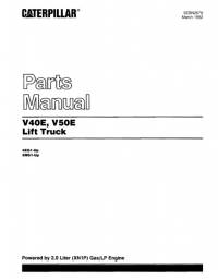 spare parts catalog Cat Lift Trucks V40E, V50E Parts Manual PDF