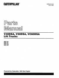 spare parts catalog Cat Lift Trucks V40DSA, V50DSA, VC60DSA Parts Manual PDF