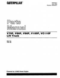spare parts catalog Cat Lift Trucks V70F, V80F, V90F, V100F, VC110F Parts Manual SEBN2647 PDF