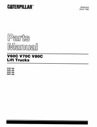 spare parts catalog Cat Lift Trucks V60C, V70C, V80C Parts Manual PDF