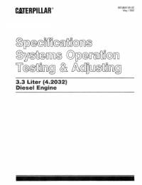 repair manual Cat Diesel Engine 3.3 Liter (4.2032) Testing & Adjusting Manual PDF