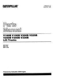 spare parts catalog Cat Lift Trucks V160B, V180B, V200B, V225B, V250B, V300B, V330B Parts Manual PDF