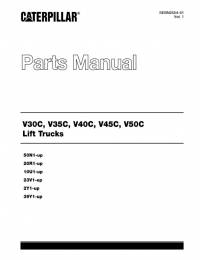 spare parts catalog Cat Lift Trucks V30C, V35C, V40C, V45C, V50C Parts Manual SENB2554-01 PDF