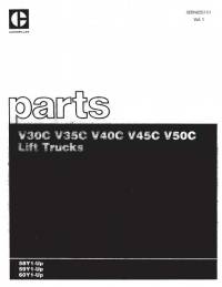 spare parts catalog Cat Lift Trucks V30C, V35C, V40C, V45C, V50C Parts Vol.1 SENB2557-01 PDF