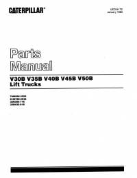 spare parts catalog Cat Lift Trucks V30B, V35B, V40B, V45B, V50B Parts Manual UEC0417S PDF
