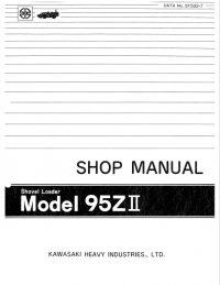 repair manual Kawasaki 95ZII Shovel Loader Set of Shop Manual PDF