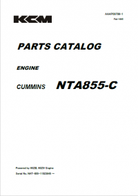 spare parts catalog Kawasaki Cummins NTA855-C Engine Parts Catalog PDF