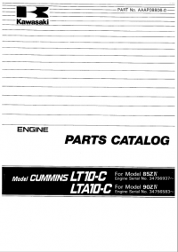 spare parts catalog Kawasaki Cummins Engine LT10-C, LTA10-C Parts Catalog PDF
