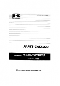 spare parts catalog Kawasaki Cummins 6BTA5.9 Engine for 70ZIII Parts Catalog PDF