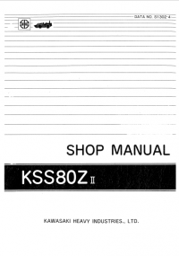 repair manual Kawasaki KSS80ZII Shop Manual PDF