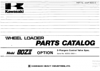 spare parts catalog Kawasaki Wheel Loader 80ZII Parts Catalog PDF