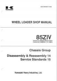repair manual Kawasaki Wheel Loader 85ZIV Set of Shop Manual PDF