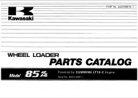 spare parts catalog Kawasaki Wheel Loader 85ZIV Parts Catalog PDF