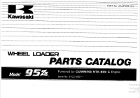 spare parts catalog Kawasaki Wheel Loader 95ZIV Parts Catalog PDF