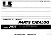 spare parts catalog Kawasaki Wheel Loader 70ZII Parts Catalog PDF
