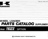 spare parts catalog Kawasaki Wheel Loader 110ZII OPTION Parts Catalog PDF