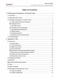repair manual Sany Hydraulic Crawler Crane SCC1000C Operation Manual PDF